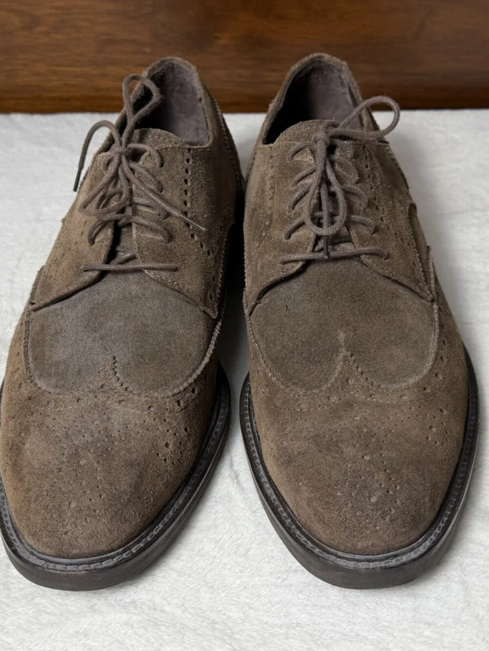 To Boot New York Adam Derrick Mens 11 Brown Suede Wingtip Brogue Oxford Shoes